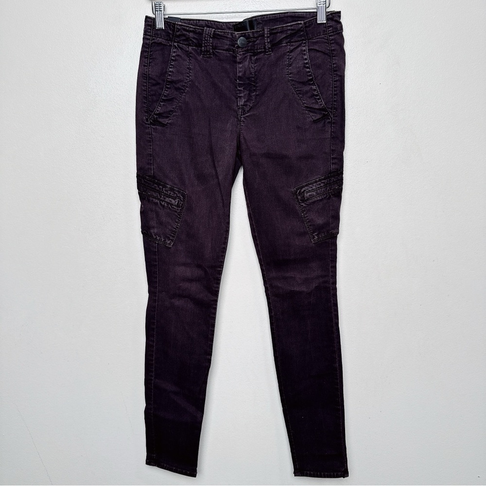 Vince Womens 26 Slim Cargo Mulberry Pant - Picture 2 of 16